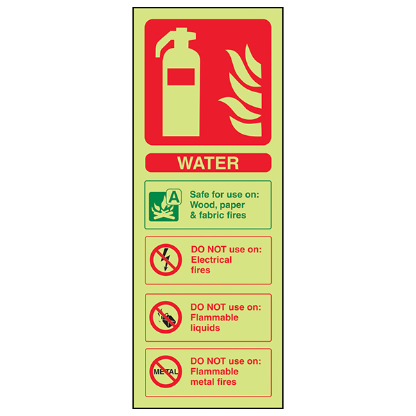 GITD Water Extinguisher ID - Portrait GITD Water Extinguisher ID - Portrait