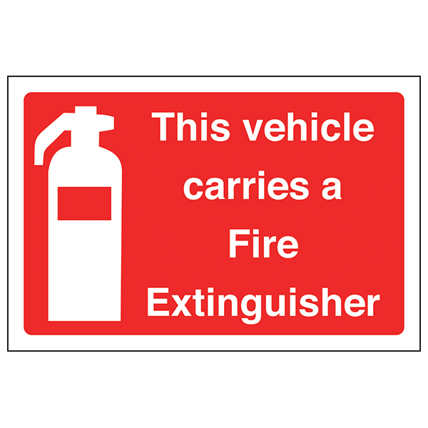 This Vehicle Carries A Fire Extinguisher Eureka Direct