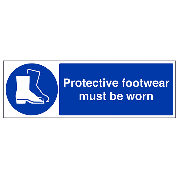 Protective Footwear Must Be Worn - Landscape | Mandatory Signs | Safety Signs | Safety Signs 4 Less
