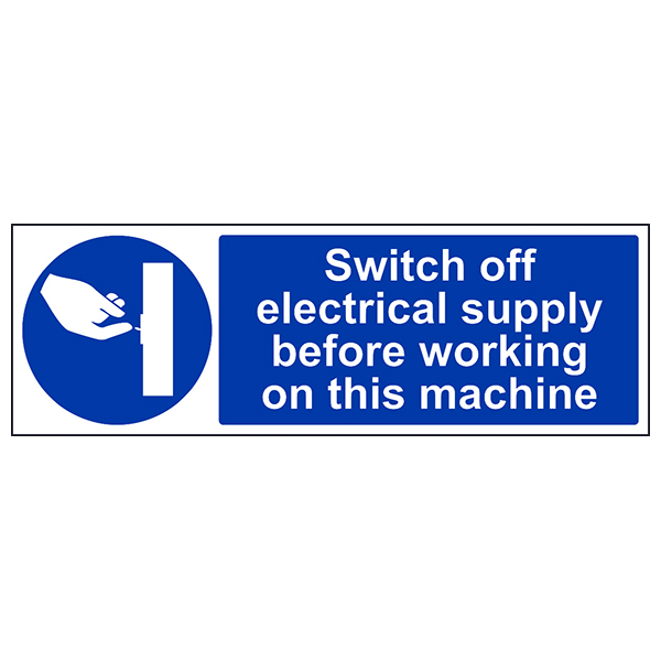 Switch Off Electricity Supply Landscape Safety Signs 4 Less