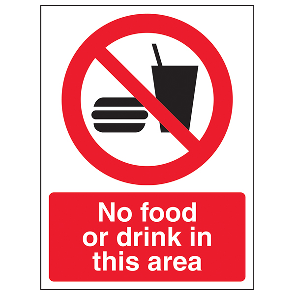 No Food Or Drink In This Area - Portrait No Food Or Drink In This Area - Portrait