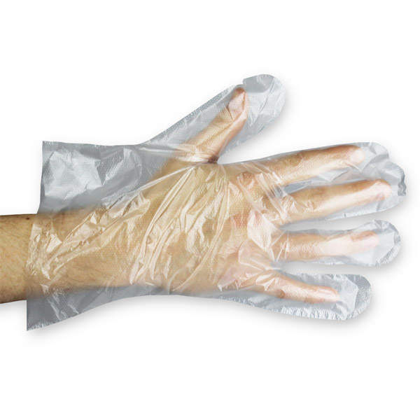 Highly economical clear polythene gloves ideal for frequent messy tasks