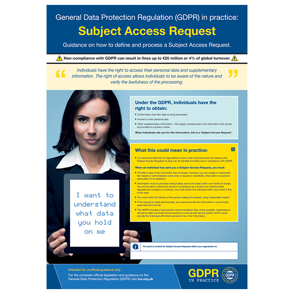 GDPR In Practice - A2 & A3 Posters | Safety Posters | First Aid Posters | Notices & Wallcharts GDPR In Practice - A2 & A3 Posters | Safety Posters | First Aid Posters | Notices & Wallcharts