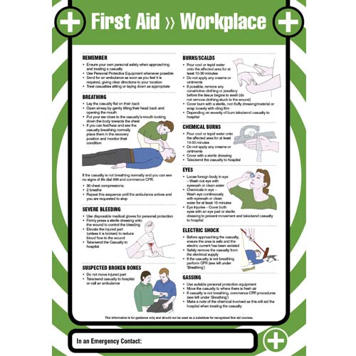 First Aid - Workplace Poster | Safety Posters | First Aid Posters | Notices & Wallcharts First Aid - Workplace Poster | Safety Posters | First Aid Posters | Notices & Wallcharts