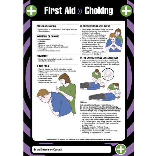 First Aid - Choking Poster | Safety Posters | First Aid Posters | Notices & Wallcharts First Aid - Choking Poster | Safety Posters | First Aid Posters | Notices & Wallcharts