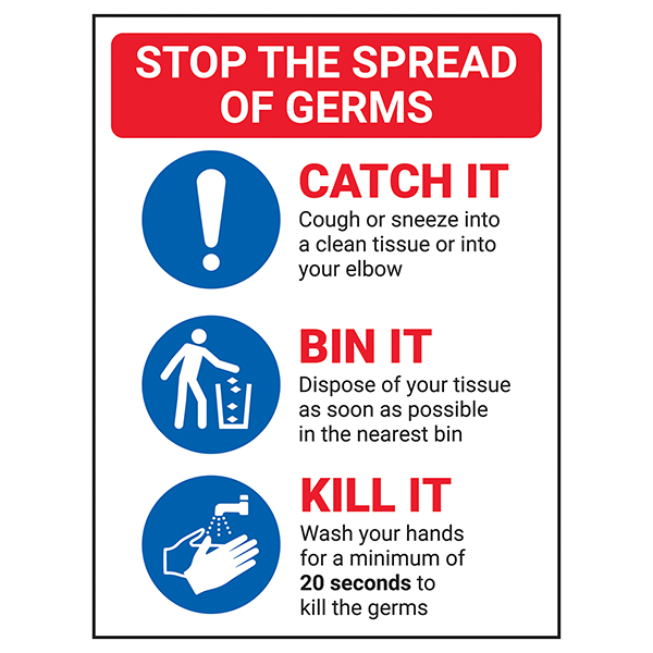 Stop Germs/Catch It/Bin It/Kill It