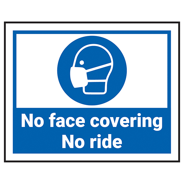 No Face Covering - No Ride Label No Face Covering - No Ride Label