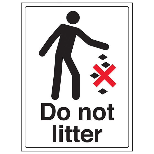 Do Not Litter Portrait Hazard Signs Safety Signs Safety Signs 4
