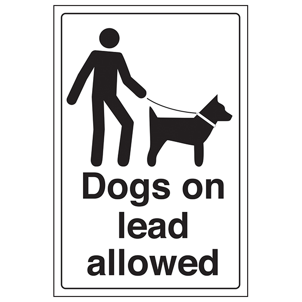 Dogs On Lead Allowed Mandatory Signs Safety Signs Safety Signs 4 Less