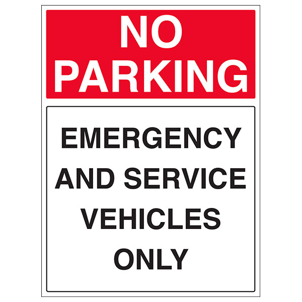 Emergency And Service Vehicles Only Portrait Traffic and Parking