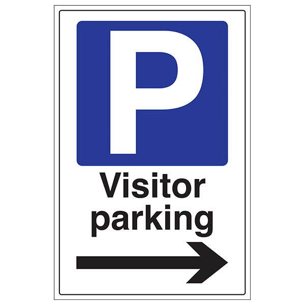 Visitor Parking Arrow Right - Portrait | Traffic and Parking Signs ...