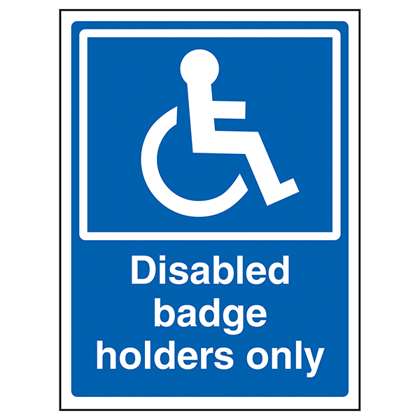 Aluminium Composite Sign 200mm x 200mm Disabled Logo
