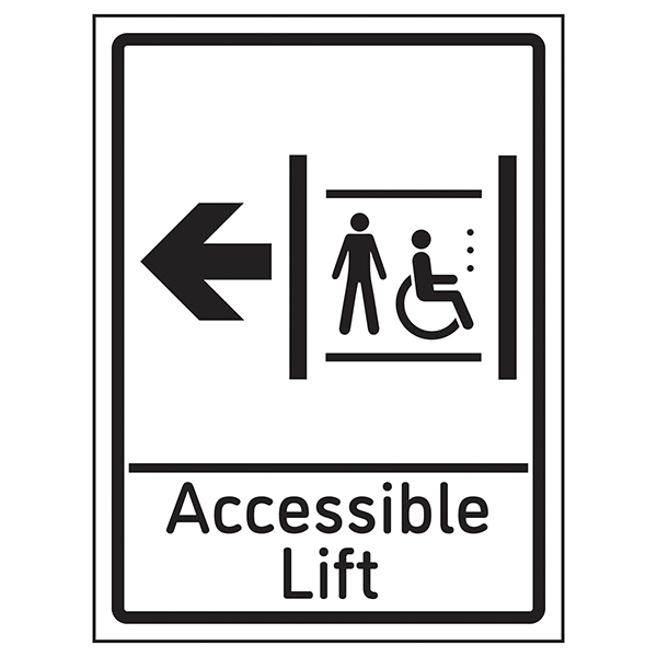 Way Out Arrow Down Stairs Left | Lift Signs | General Information Signs ...
