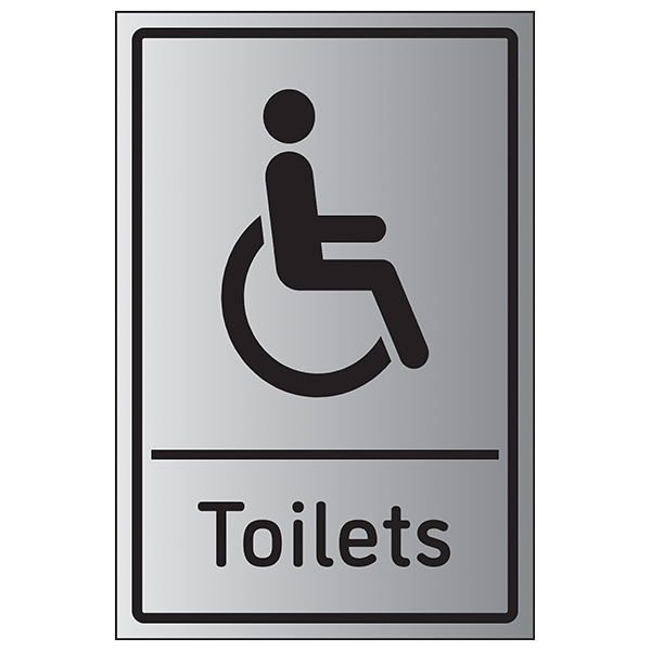 Aluminium Composite Sign 200mm x 200mm Disabled Logo