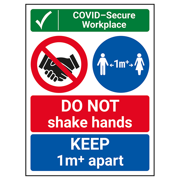 COVID-Secure Workplace - 1M - DO NOT Shake Hands COVID-Secure Workplace - 1M - DO NOT Shake Hands
