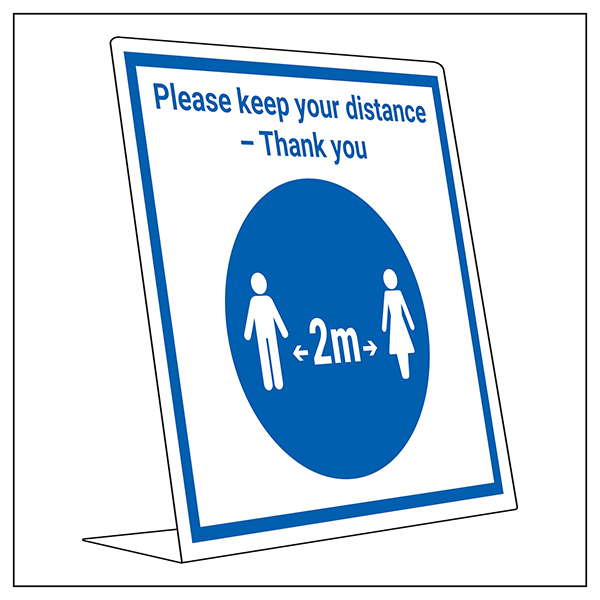 Covid Retail Desk Sign - Keep Your Distance Covid Retail Desk Sign - Keep Your Distance