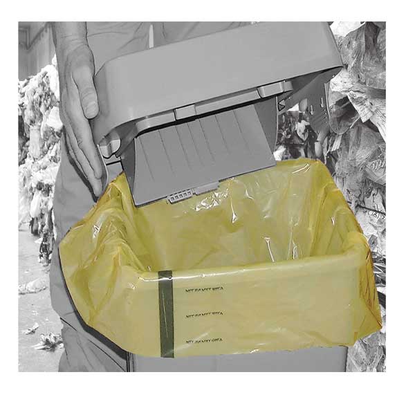 Tiger Stripe Yellow Clinical Waste Sacks