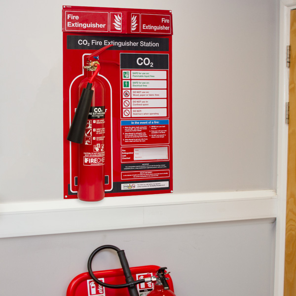 CO2 Fire Extinguisher Station Safety Signs 4 Less