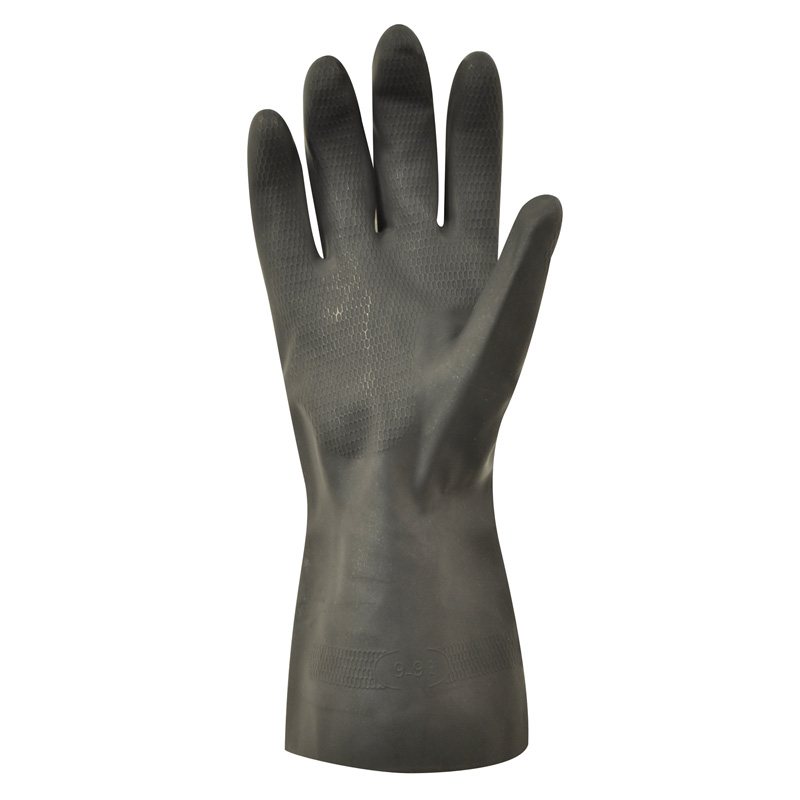 Polyco Maxima Heavy Duty Black Rubber Gloves Work Gloves Reusable