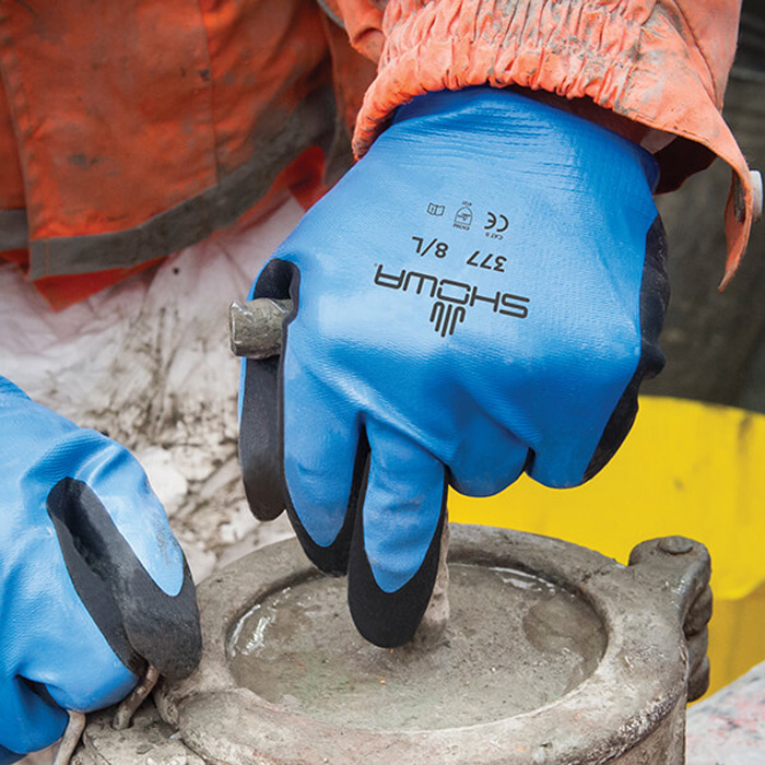 Showa 377 Nitrile Foam Grip Gloves | Work Gloves | JustGloves Showa 377 Nitrile Foam Grip Gloves | Work Gloves | JustGloves