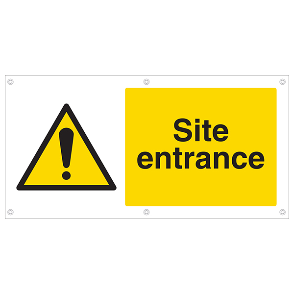 Site Entrance Banner Safety Signs 4 Less