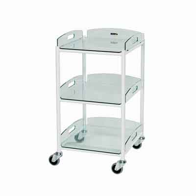 Sunflower Small Glass Effect Dressing Trolleys | Dressing Trolley | MediSupplies Sunflower Small Glass Effect Dressing Trolleys | Dressing Trolley | MediSupplies