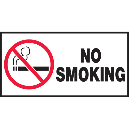 No Smoking W/Graphic (White) | The Nobutts Bin Company