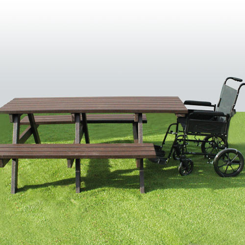 Wheelchair Access Picnic Table Extended Top NoButts