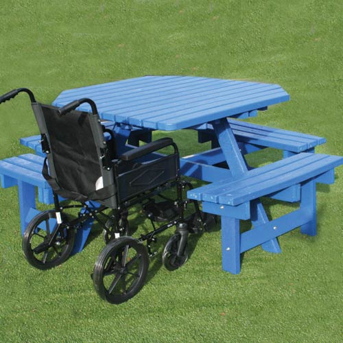 Wheelchair Access Picnic Table Octagonal NoButts