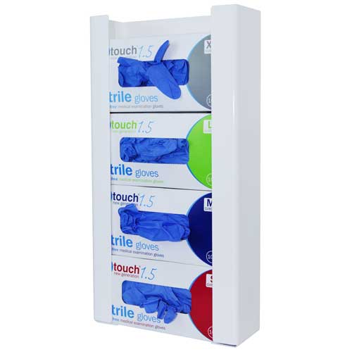 Antimicrobial Quad Glove Box Dispenser | Glove Dispenser | Just Gloves Antimicrobial Quad Glove Box Dispenser | Glove Dispenser | Just Gloves