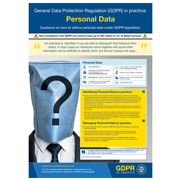 GDPR In Practice - Personal Data | Safety Posters | First Aid Posters | Notices & Wallcharts GDPR In Practice - Personal Data | Safety Posters | First Aid Posters | Notices & Wallcharts